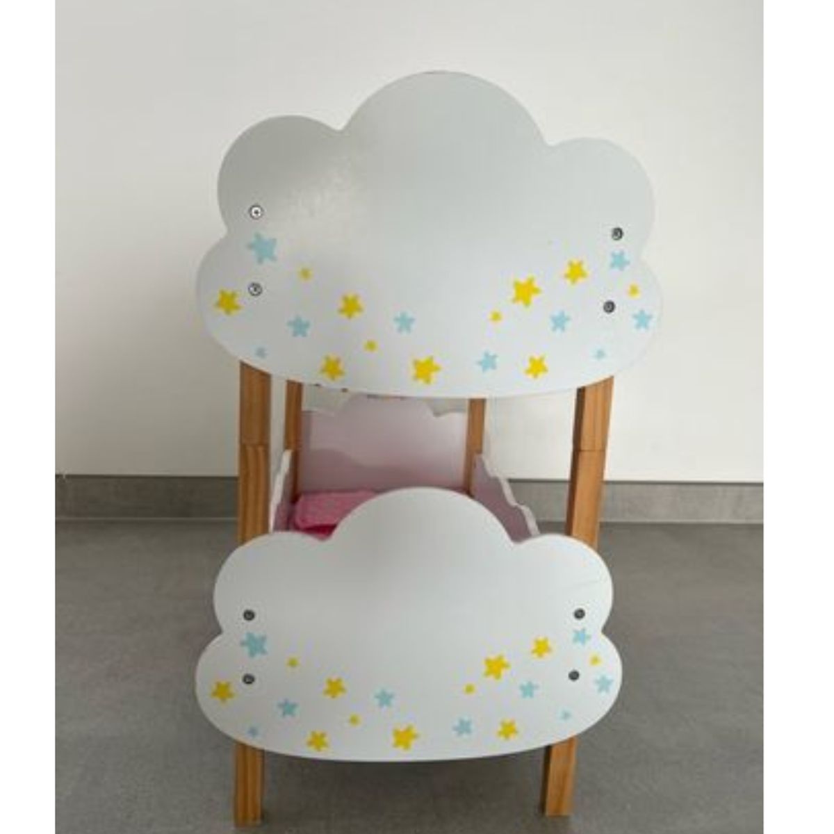 OEM - CAMAROTE DOBLE DE MADERA CUNA PARA  MUÑECAS MONTESSORI