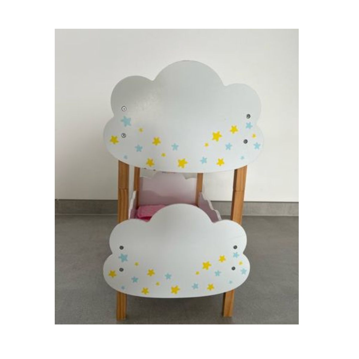 OEM - CAMAROTE DOBLE DE MADERA CUNA PARA  MUÑECAS MONTESSORI