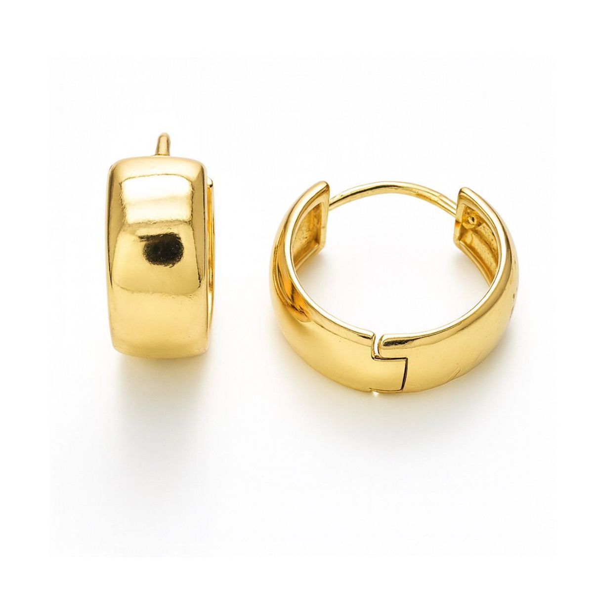 JOYAS LANDEROS - Aro argolla 19mm Lisa Enchapado en oro de 18k