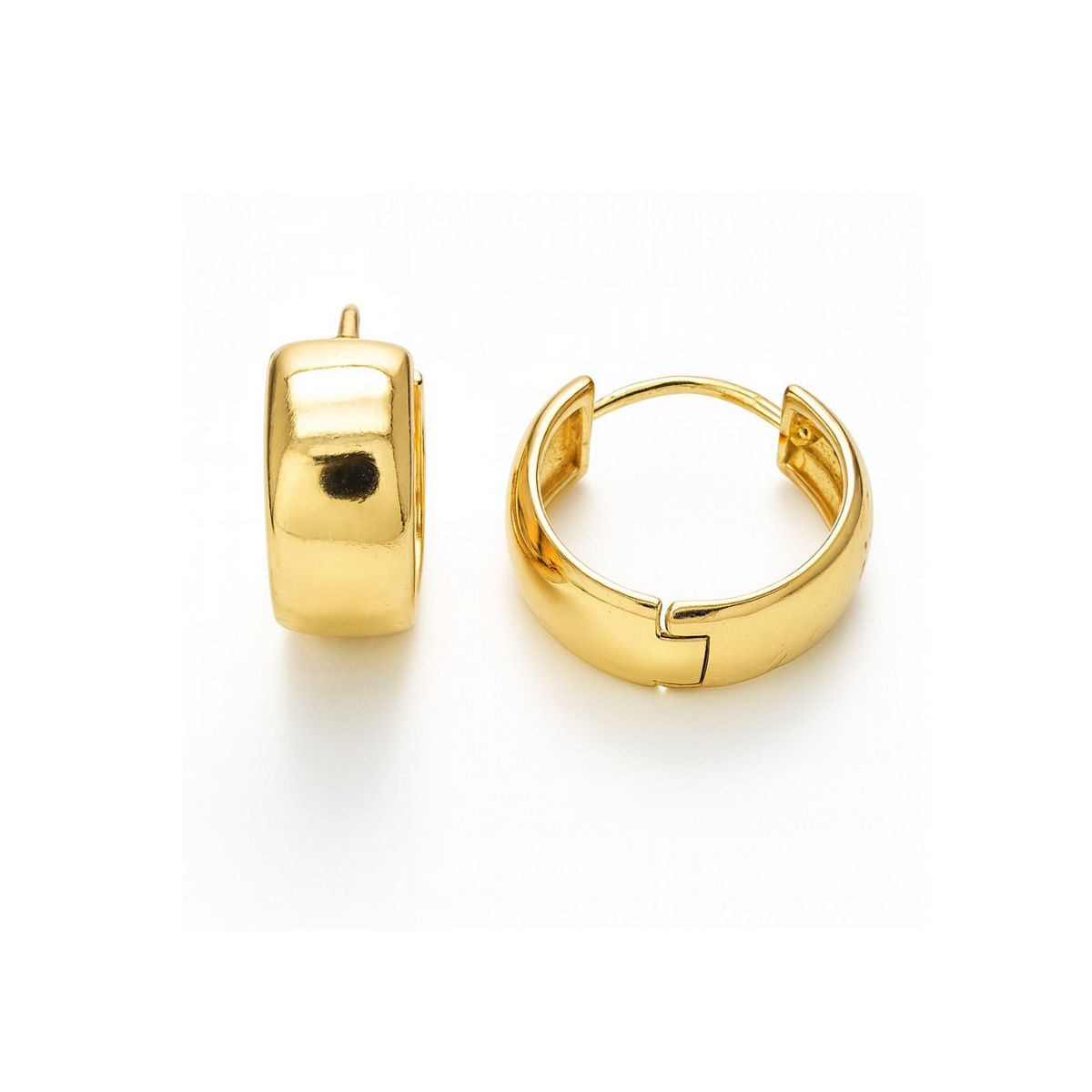 JOYAS LANDEROS - Aro argolla 19mm Lisa Enchapado en oro de 18k