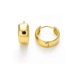 JOYAS LANDEROS - Aro argolla 19mm Lisa Enchapado en oro de 18k