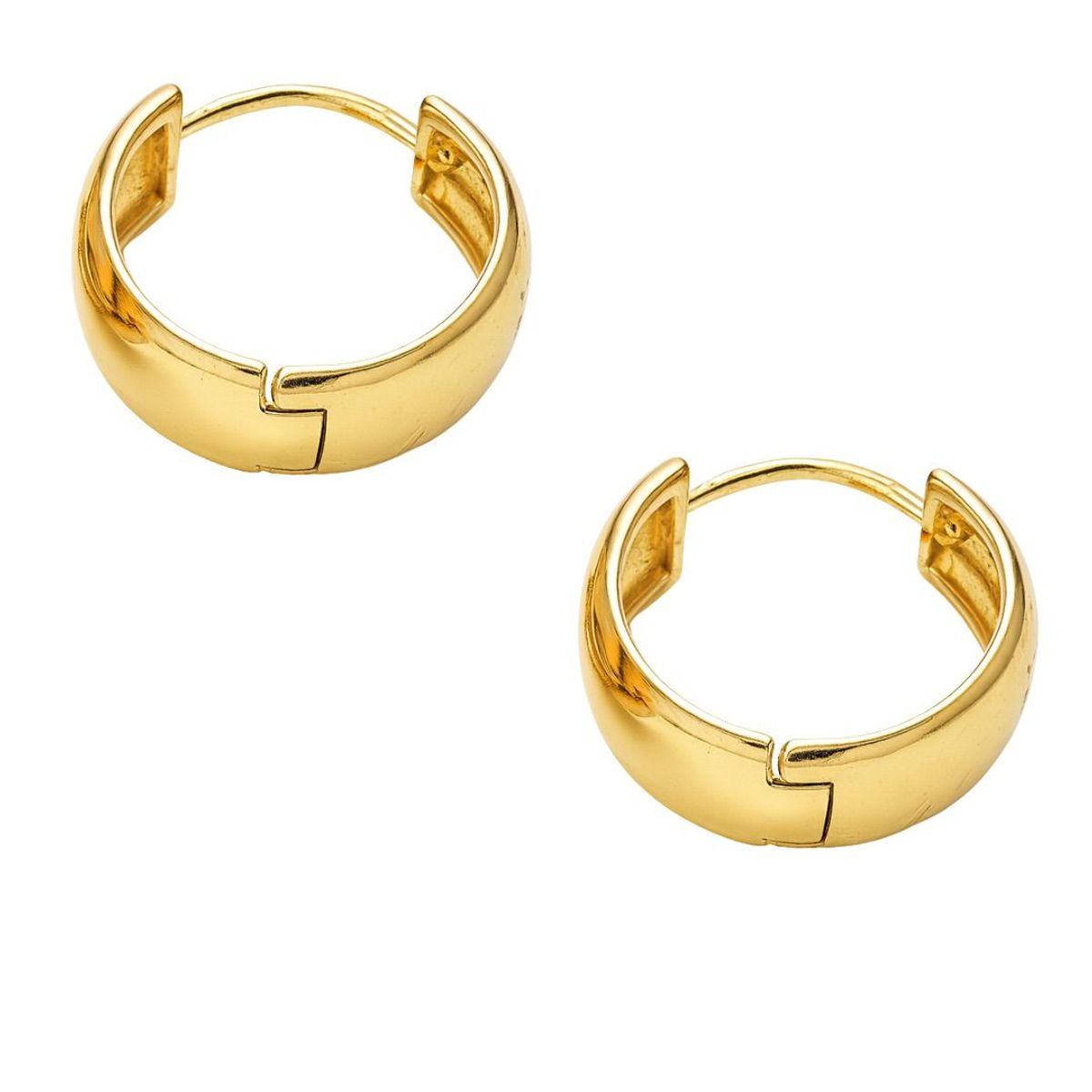 JOYAS LANDEROS - Aro argolla 19mm Lisa Enchapado en oro de 18k