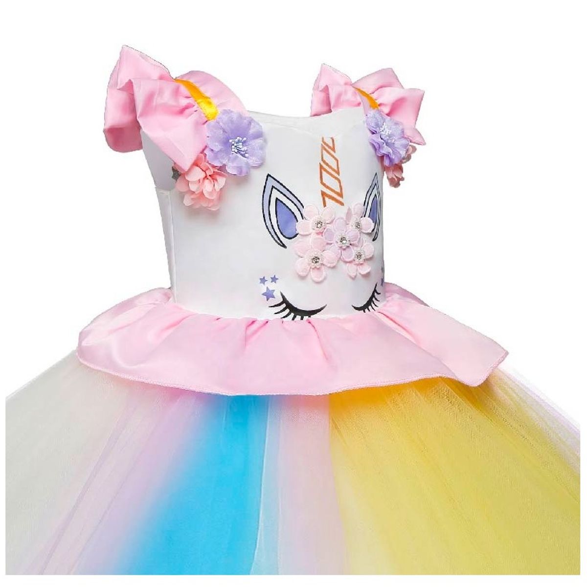 ALMA & DECO - Vestido Niña Mini Princess Unicornio Fiesta Cumpleaños