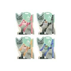GENERICO - Set de arnés H harness para gato 10cm120cm Color Azul
