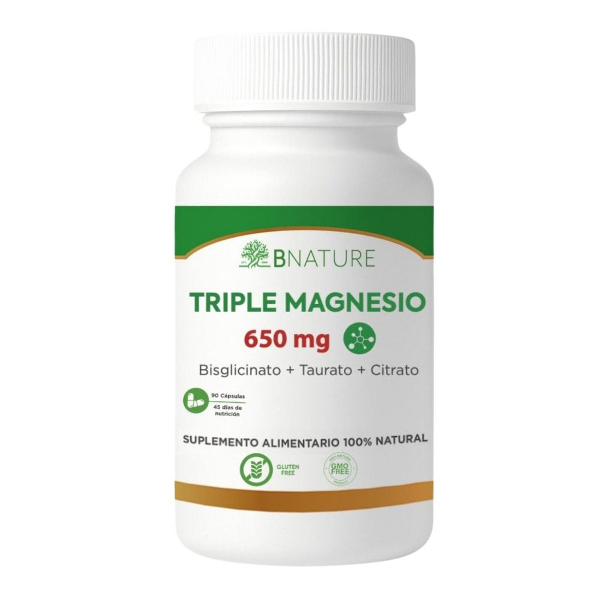 B NATURE - Triple Magnesio Citrato Taurato Bisglicinato  B NATURE