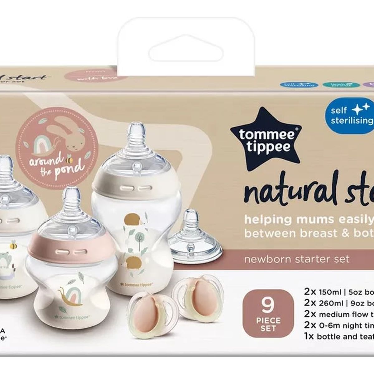 TOMMEE TIPPEE - SET 4 MAMADERAS INICIO NATURAL START 0M+ ROSADA