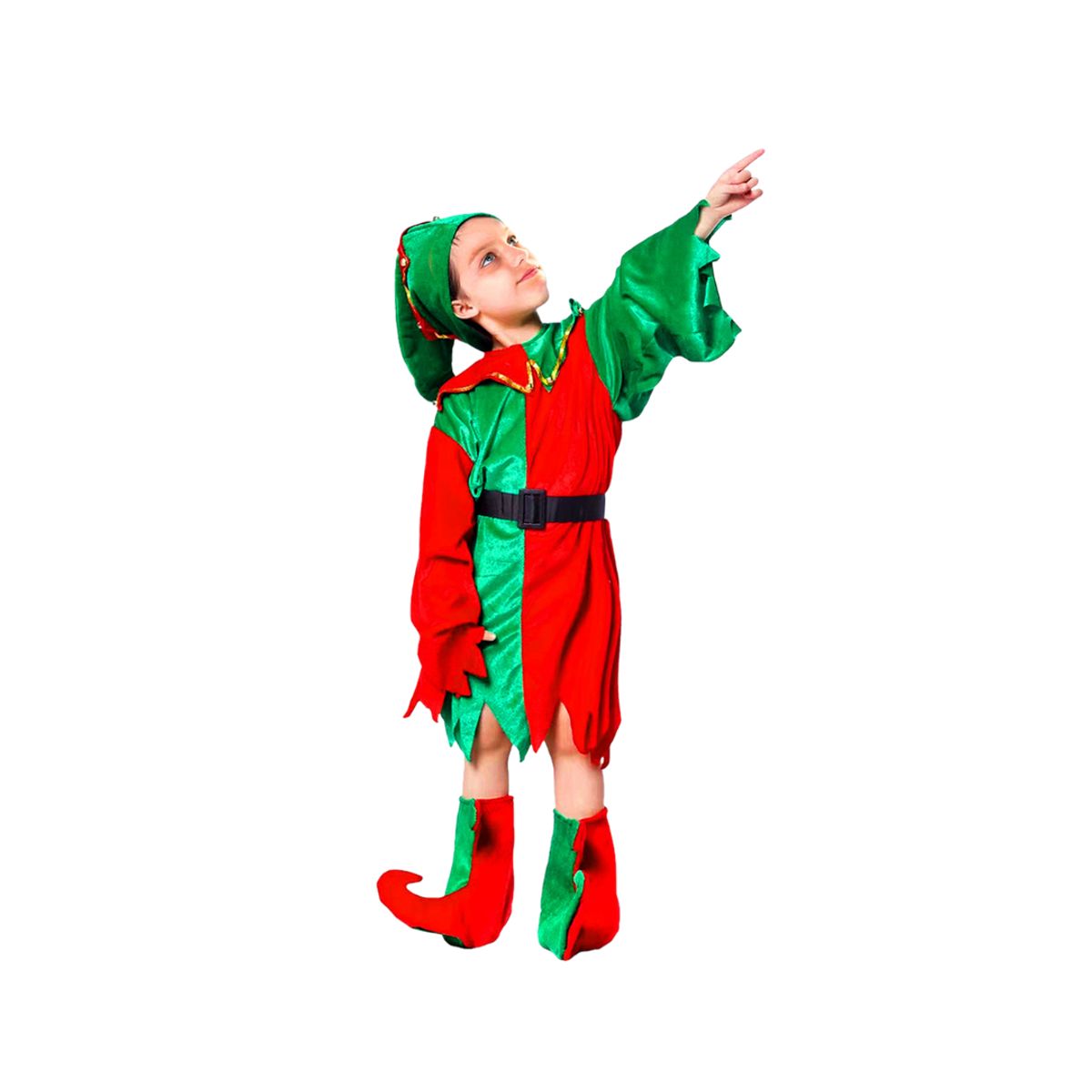 GENERICO - Disfraz Navideño De Elfo Niña 7-8