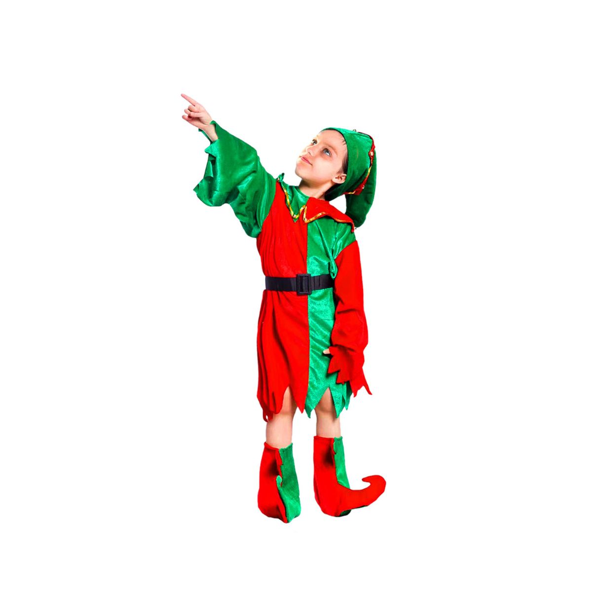 GENERICO - Disfraz Navideño De Elfo Niña 7-8