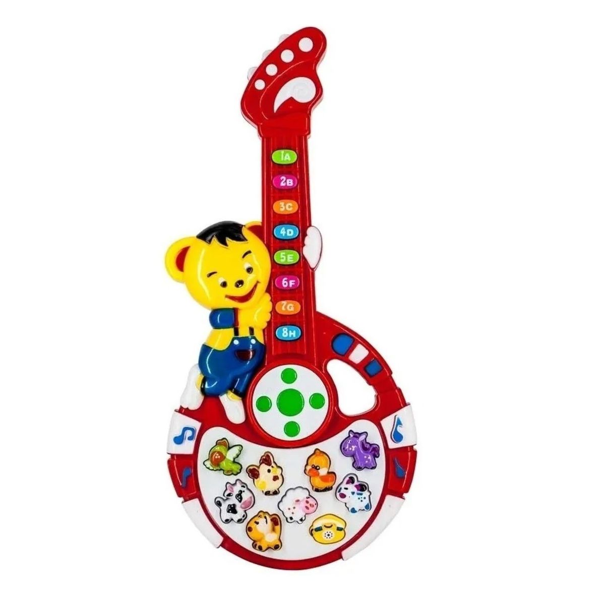 GENERICO - PACK X 3 GUITARRA OSO QUE VIVA LA ALEGRIA CAJA INSTRUMENTO MUSICAL DE JUGUETE