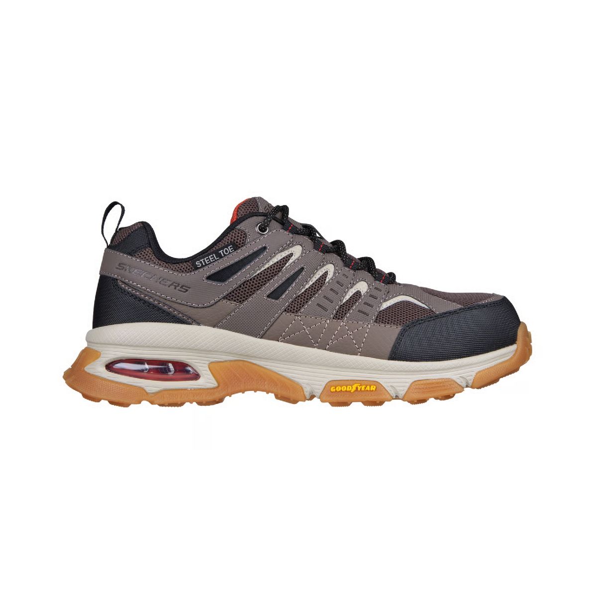 SKECHERS WORK - Skechers Zapatilla Hombre Seguridad Arcket Café