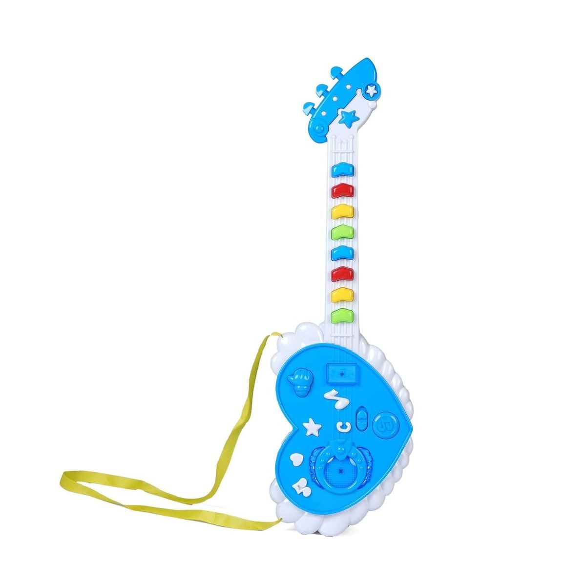 GENERICO - PACK X 3 GUITARRA JUGUETE ROCK LUCES SONIDOS INSTRUMENTO MUSICAL NIÑA CELESTE