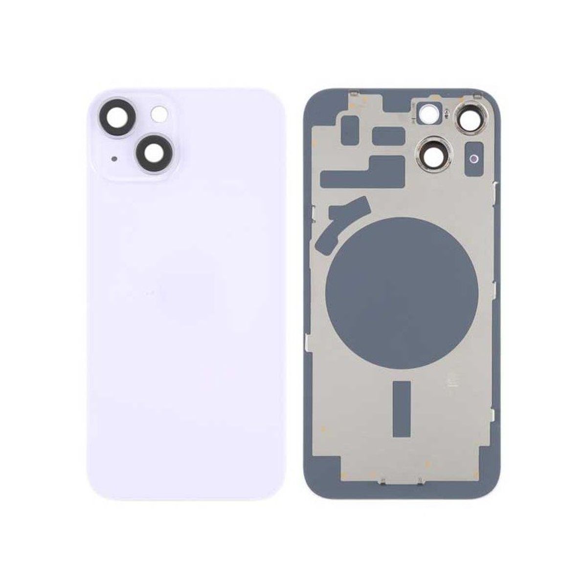 GENERICO - Tapa Trasera de Cristal con Orificio Cámara  iPhone 14 (Blanco)