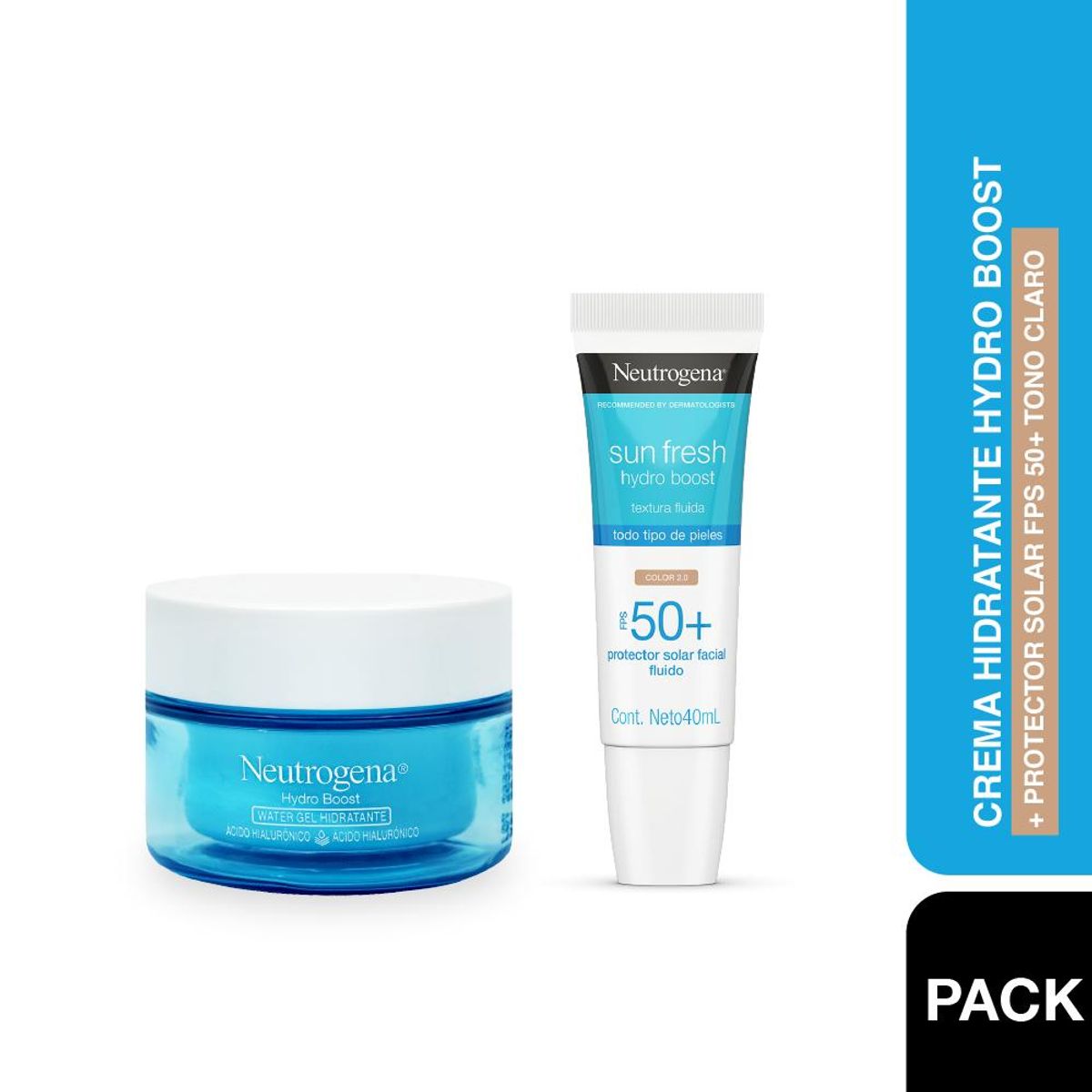 NEUTROGENA - Crema Neutrogena Hydro Boost + Protector Solar Tono Claro