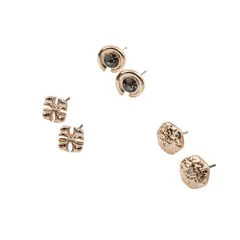 I D - Set de 3 aros Boreal circones dorado ID