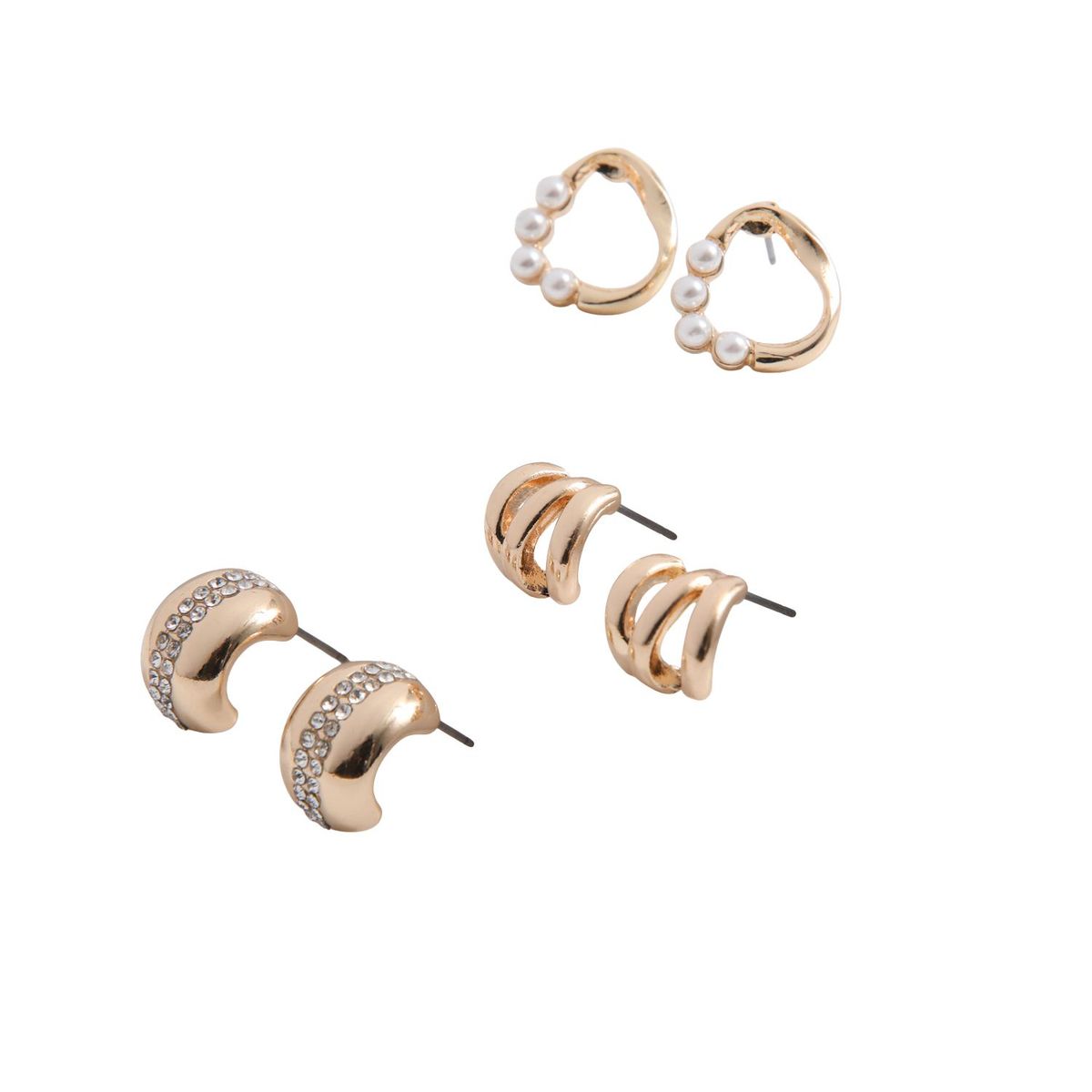 I D - Set de 3 aros Baby Dorado ID