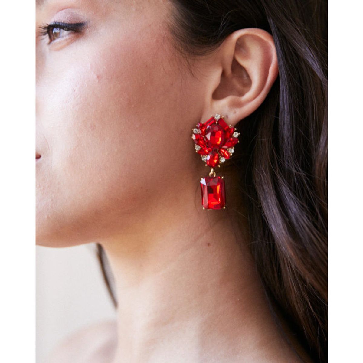 MI PLACARD - Aros Alana Cristal Rojos