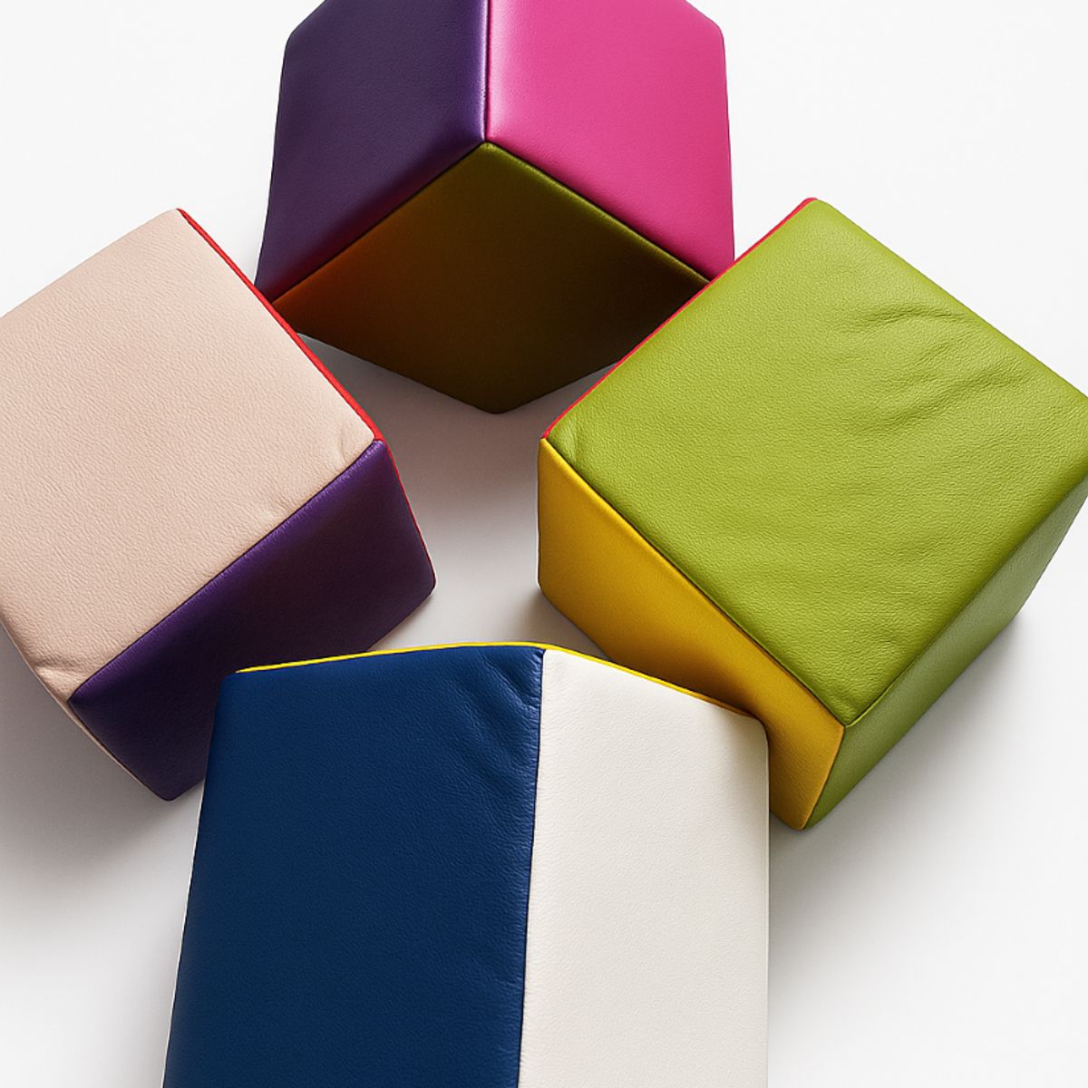 GENERICO - Cubo De Esponja Apilable 1pcs 25x25x25cmForrado Eco Cuero