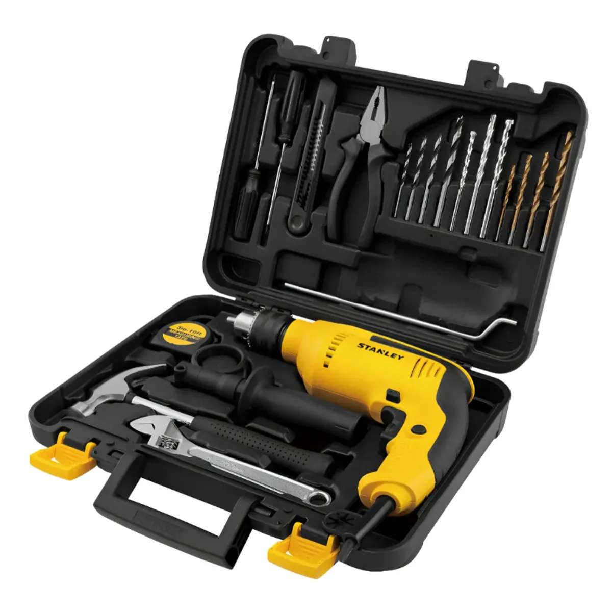 STANLEY - Taladro Percutor 700w + Set 18 Acc Stanley Sdh700kv-b2c Color Amarillo