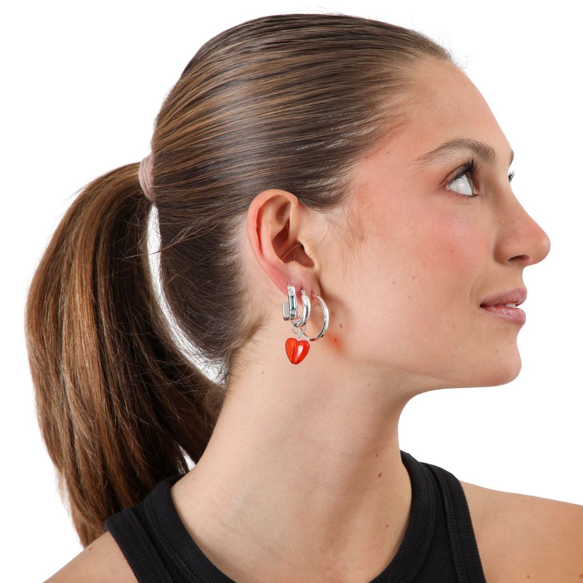 I D - Set de 4 argollas Elara Plateado ID