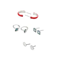 I D - Set de 4 aros Avina Plateado ID