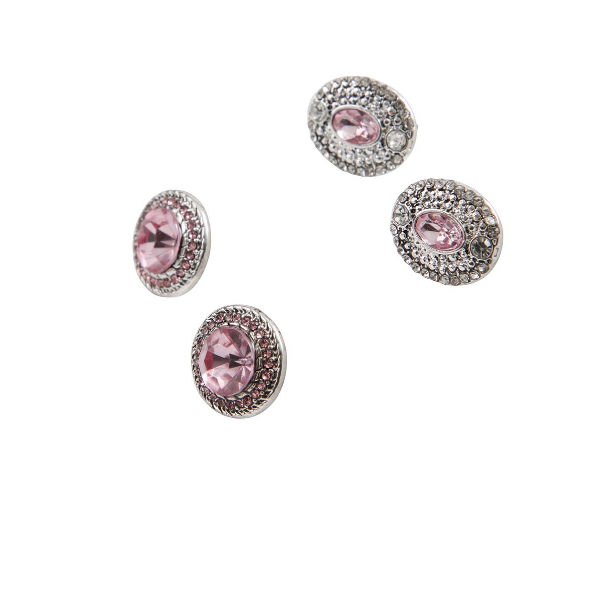 I D - Set de 2 aros Salomé Plateado ID