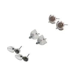 I D - Set de 3 aros Joaqui Plateado ID