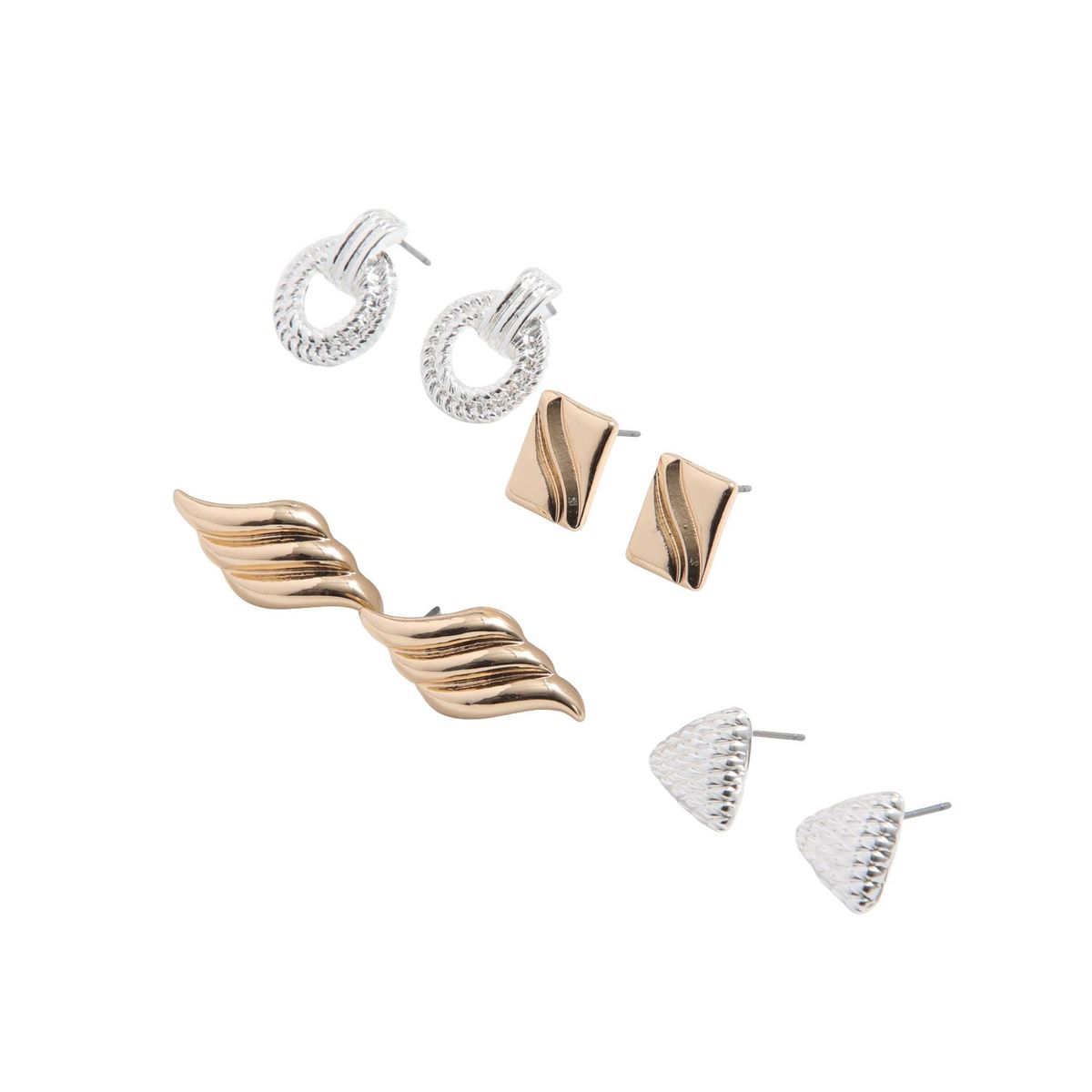 I D - Set de 4 aros Eolia Plateado ID