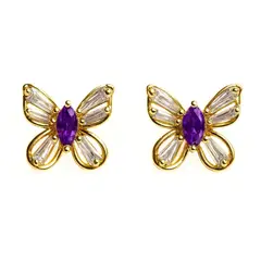 JOYAS LANDEROS - Aro Mariposa Enchapado en oro de 18k