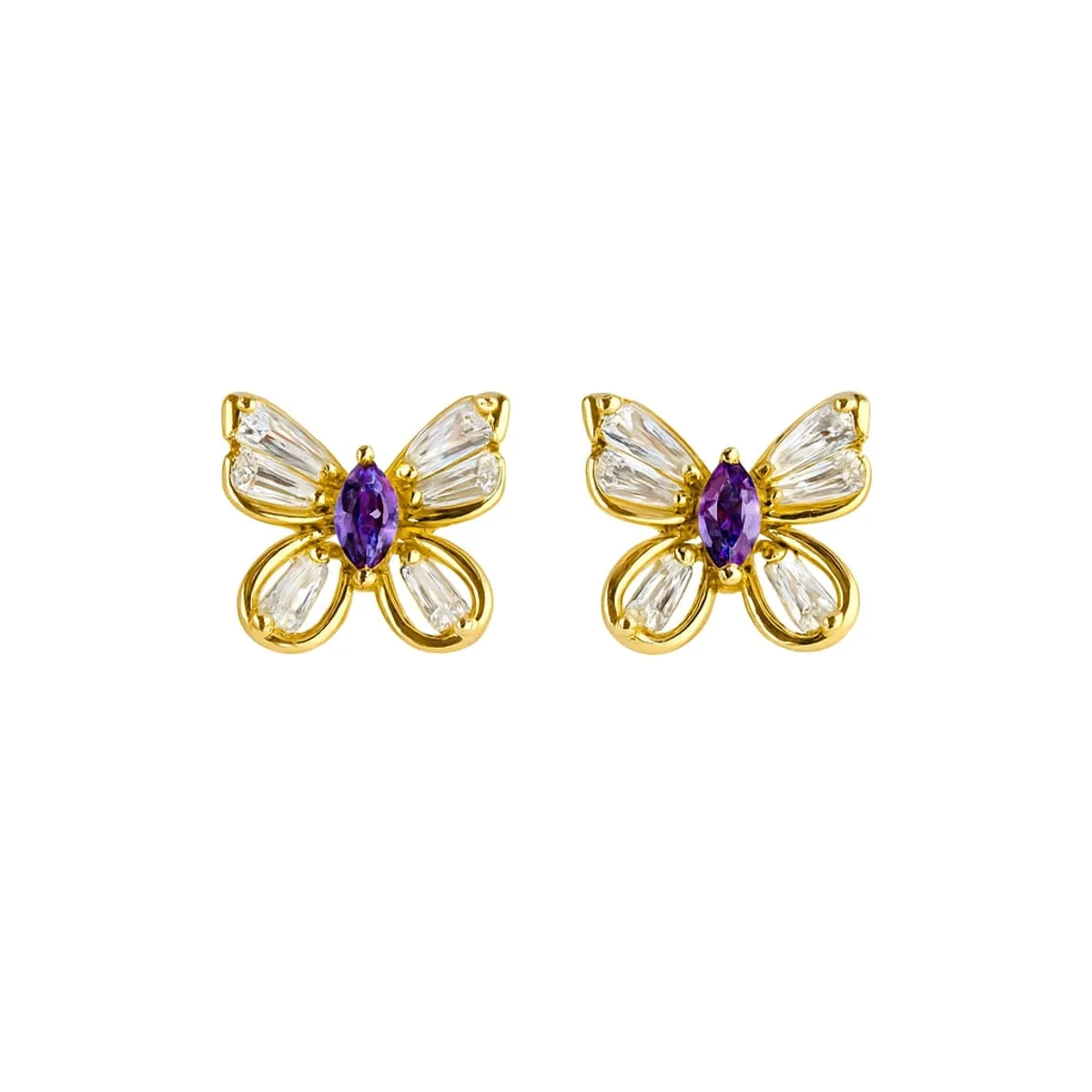 JOYAS LANDEROS - Aro Mariposa Enchapado en oro de 18k