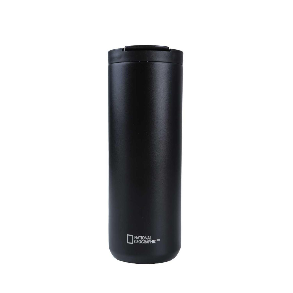 NATIONAL GEOGRAPHIC - Mug Acero Inoxidable Tapa Flip Antideslizante 500ml Negro