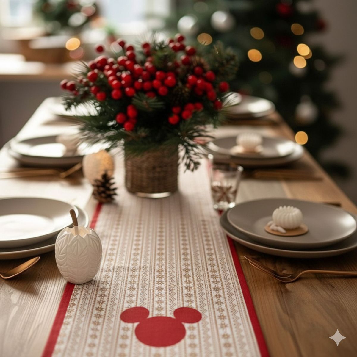 KEEP - MANTEL CAMINITO NAVIDAD DISNEY CLASSIC - Rojo