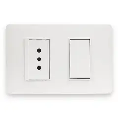BTICINO - Interruptor 9 / 12 + Enchufe 2p+t 10a blanco armado Luzica