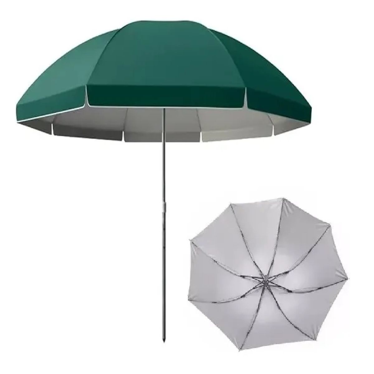 GENERICO - Pack X 5 Quitasol Filtro Uv Paraguas Sombrilla Verde 160cm Verde / Uv