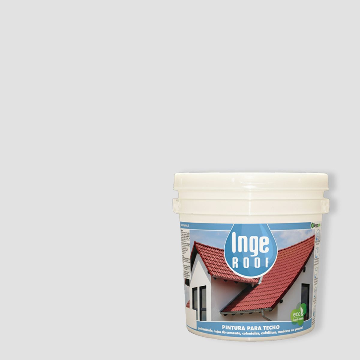 INGEPINT - Pintura para techo zinc y galvanizado base agua 1 gl gris claro