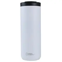 NATIONAL GEOGRAPHIC - Mug Acero Inoxidable Tapa Flip Antideslizante 500ml Blanco