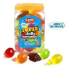 GENERICO - Candy Super Jelly Tiktoken - Sin Azúcar - Display C/ 25 Unidades