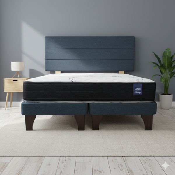 Cama Europea 2 Plazas 190 Respaldo Atacama