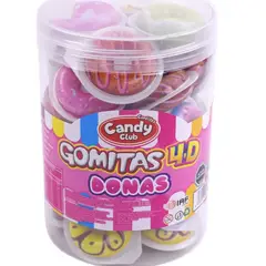 GENERICO - Candy Gomitas 4D Donas - Display Con 30 Unidades