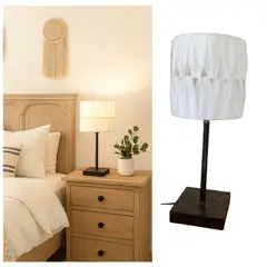 CAROLD STEVENS - Lámpara de Velador Macramé Clasica