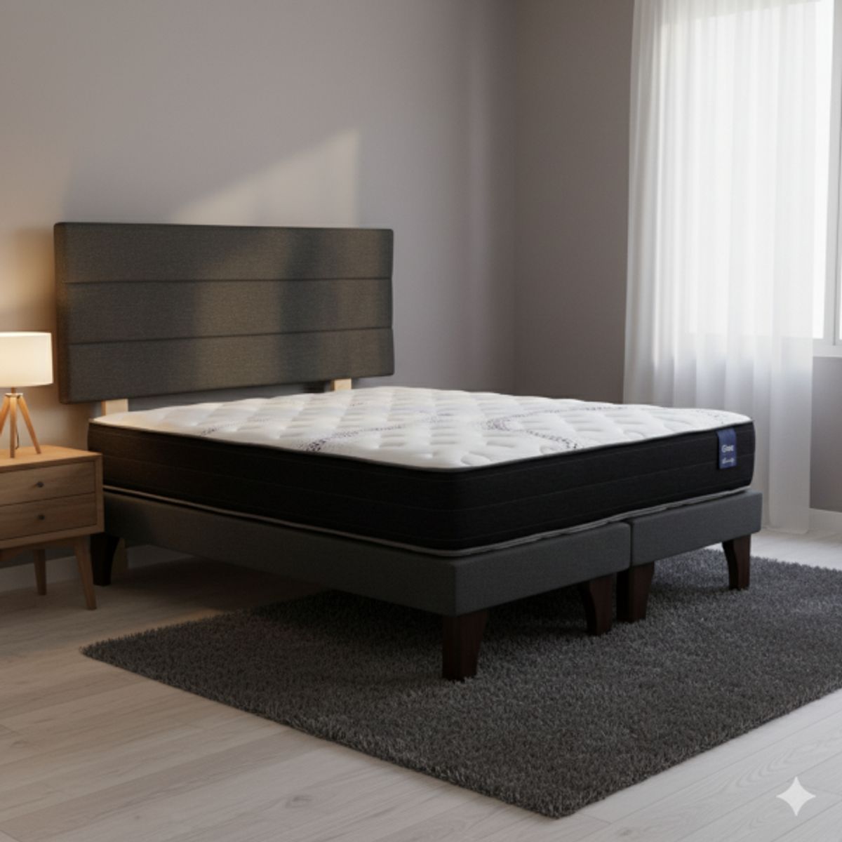 GAEX Cama Europea 2 Plazas 190 Respaldo Atacama | Falabella Chile