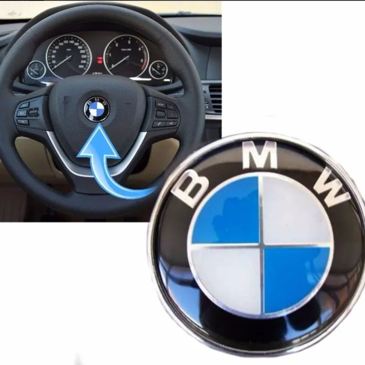 GENERICO - Emblema Insignia Volante para Bmw 45cm 45mm