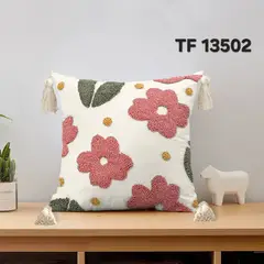 ANGELES DEL HOGAR - FUNDA DE COJIN BOHO TEJIDA DECORATIVA 45X45CM