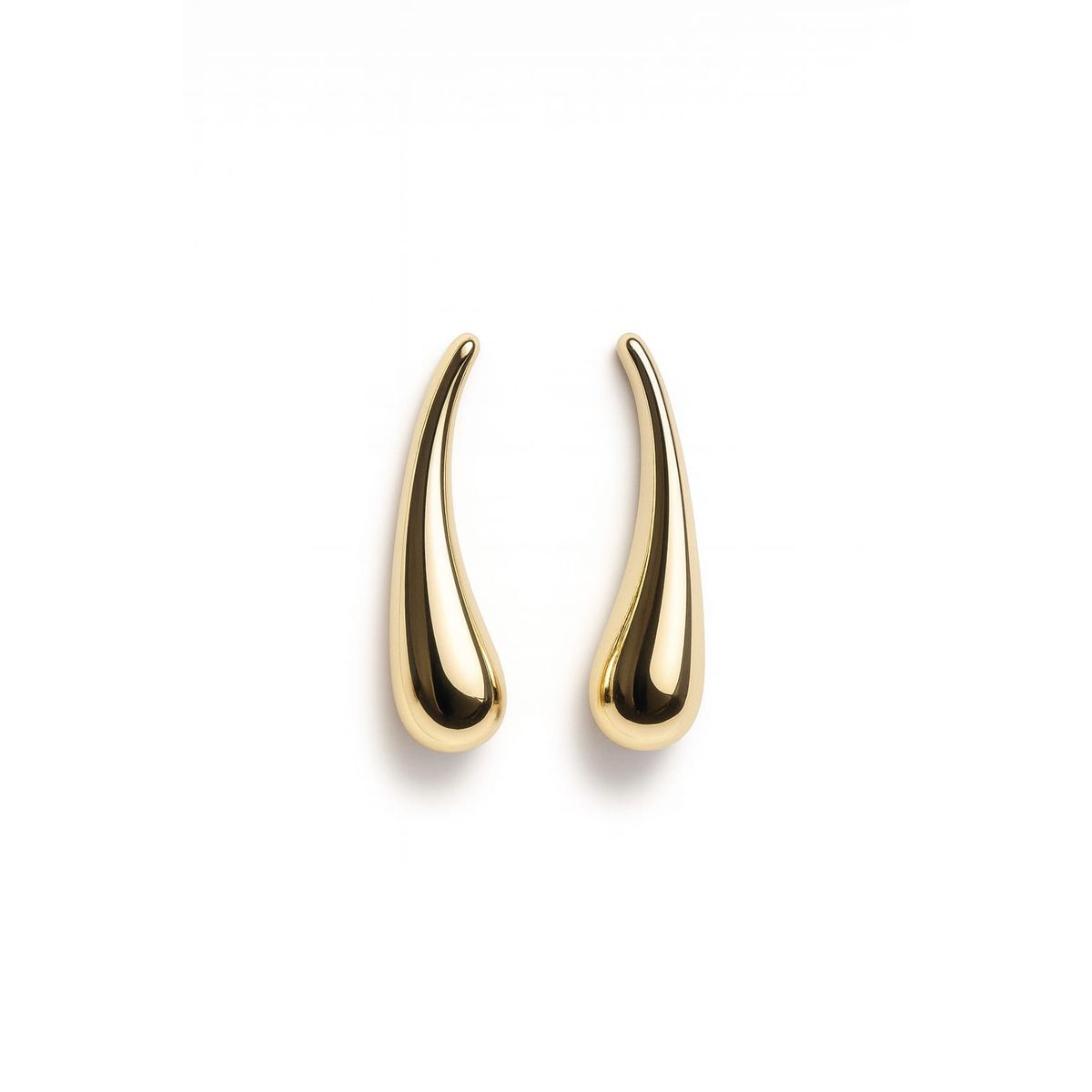 JOYAS LANDEROS - Aro Gota Larga enchapada en oro de 18k