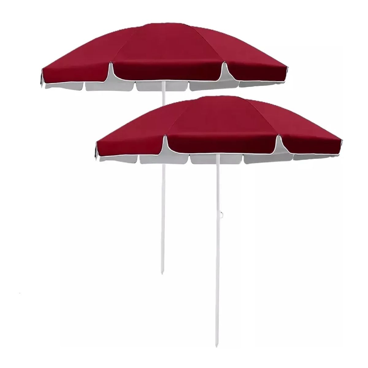 GENERICO - Pack X 2 Quitasol Filtro Uv Paraguas Sombrilla Bordo 160cm