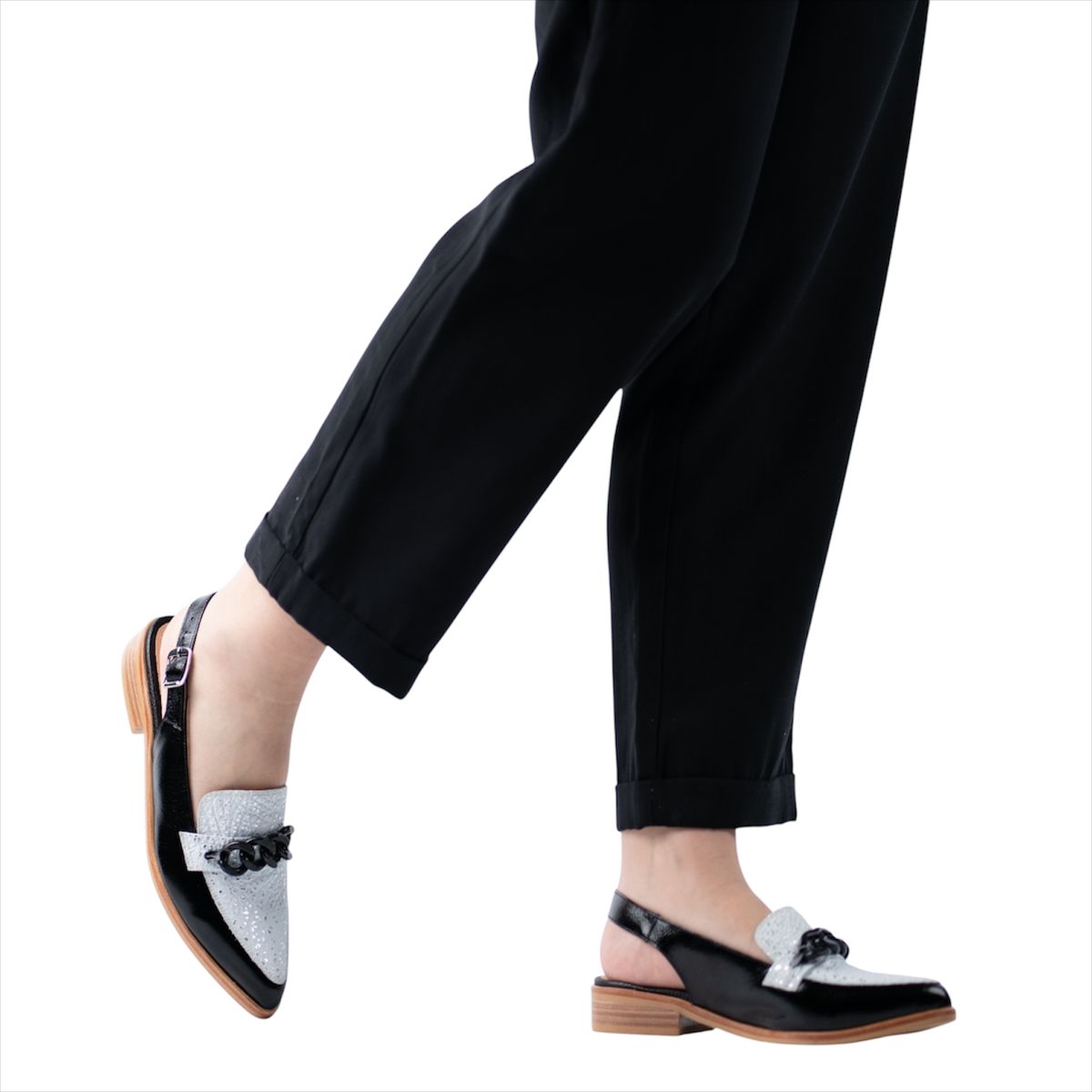 BURANO - Zapato Puntilla Burano Aura Black White