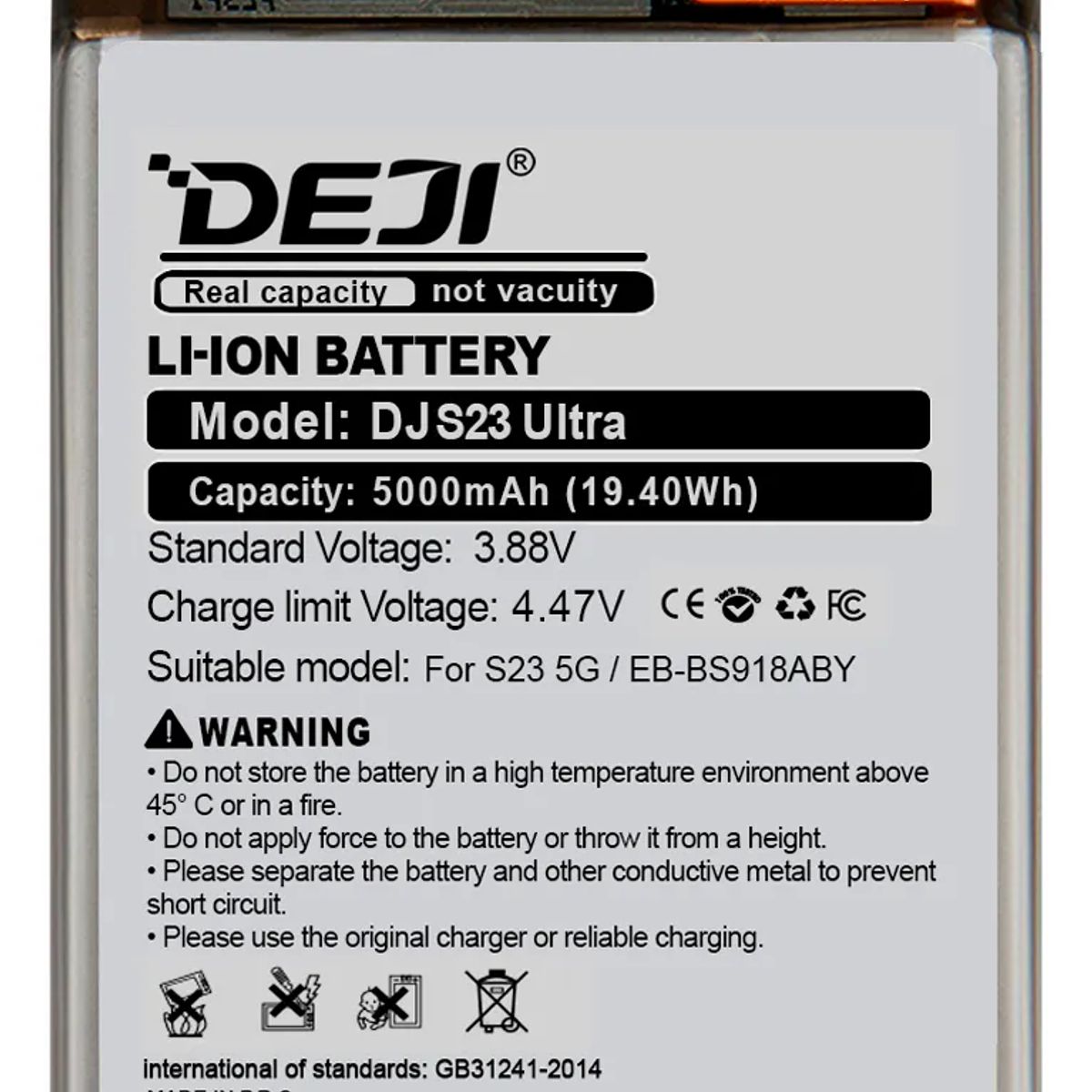 GENERICO - Batería Para Teléfono Samsung S23 Ultra Marca Deji