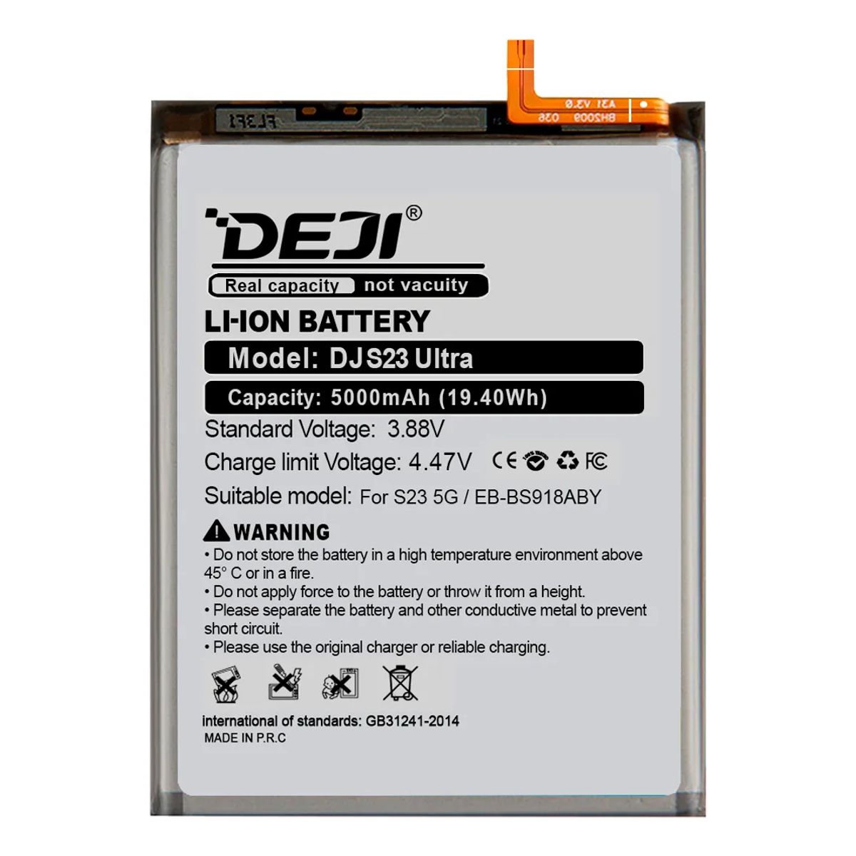 GENERICO - Batería Para Teléfono Samsung S23 Ultra Marca Deji