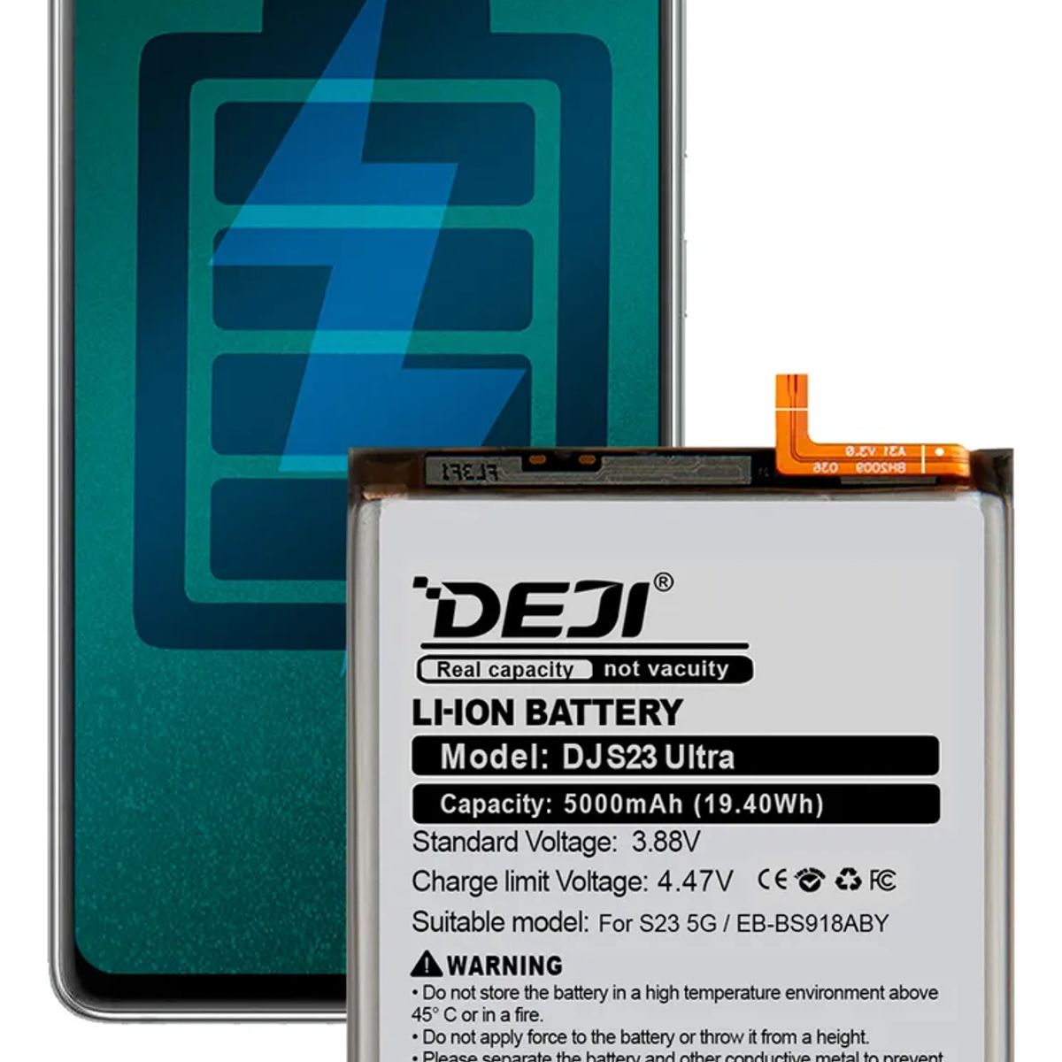 GENERICO - Batería Para Teléfono Samsung S23 Ultra Marca Deji