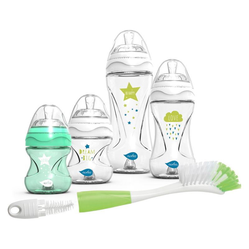 NUVITA - Set Recién Nacido Mamaderas Verde Nuvita
