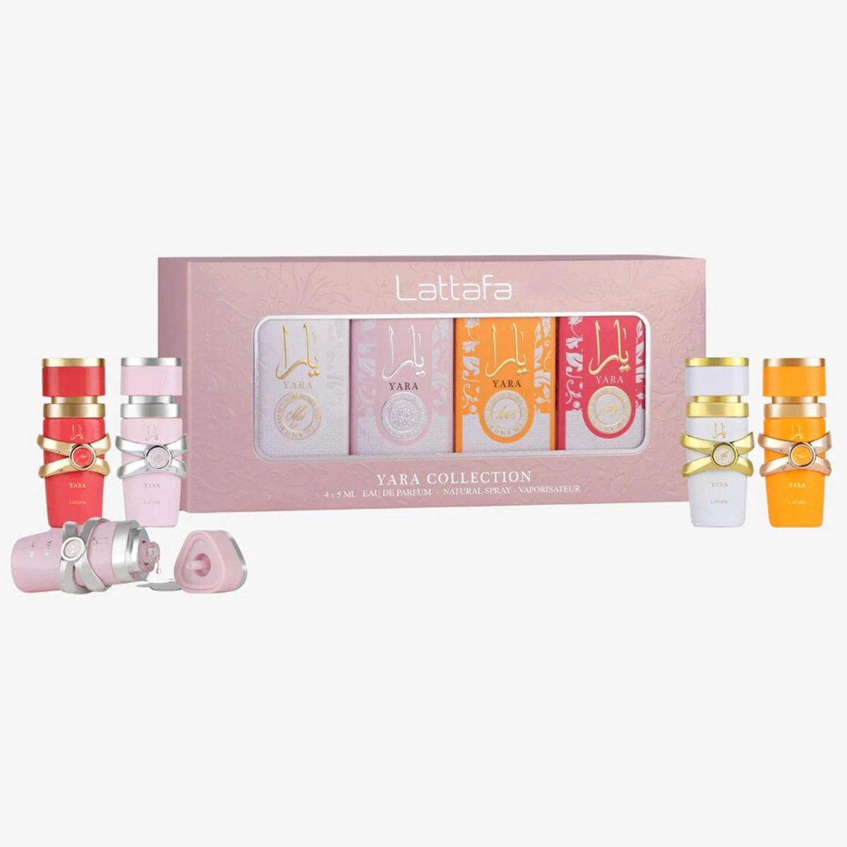 LATTAFA - Set 4 piezas Lattafa Yara Edp 5 Ml x 4 Mini Perfume Mujer